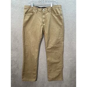 Lee Riders Pants Mens 36x30 Tan Canvas Motion Stretch Western Workwear Chore *